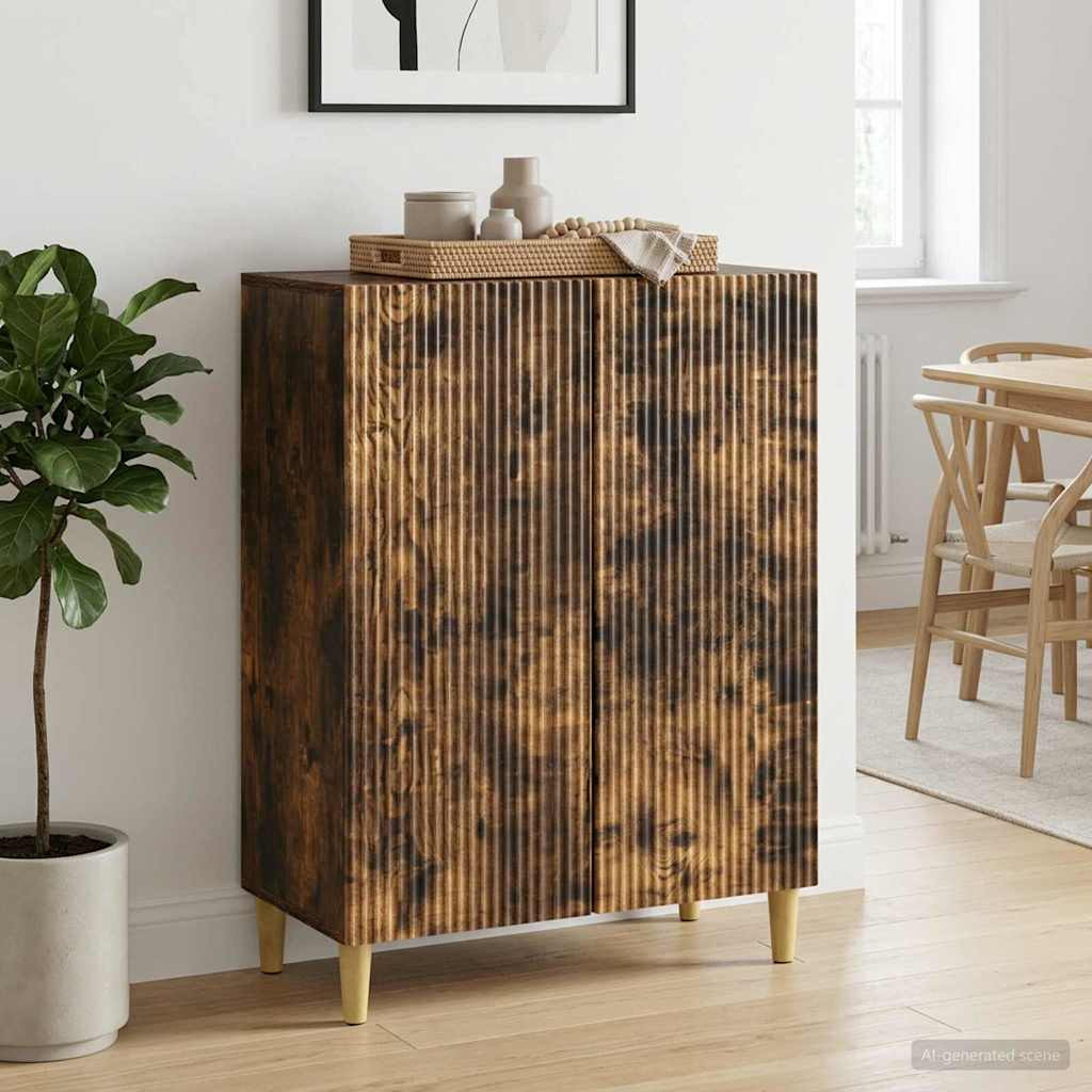 vidaXL Sideboard Geräucherte Eiche 66 x 34,5 x 90 cm Holzwerkstoff