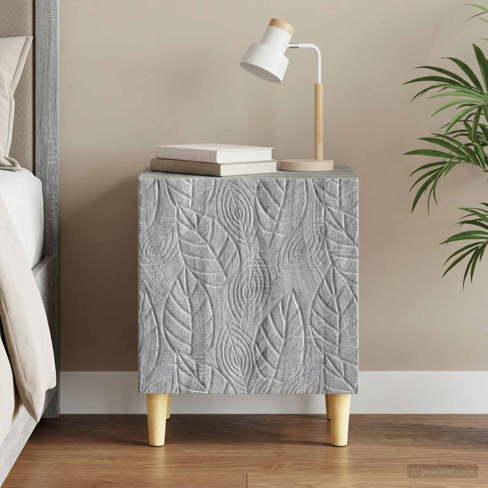 vidaXL Nachttisch Grau Sonoma 43 x 34,5 x 50 cm Holzwerkstoff