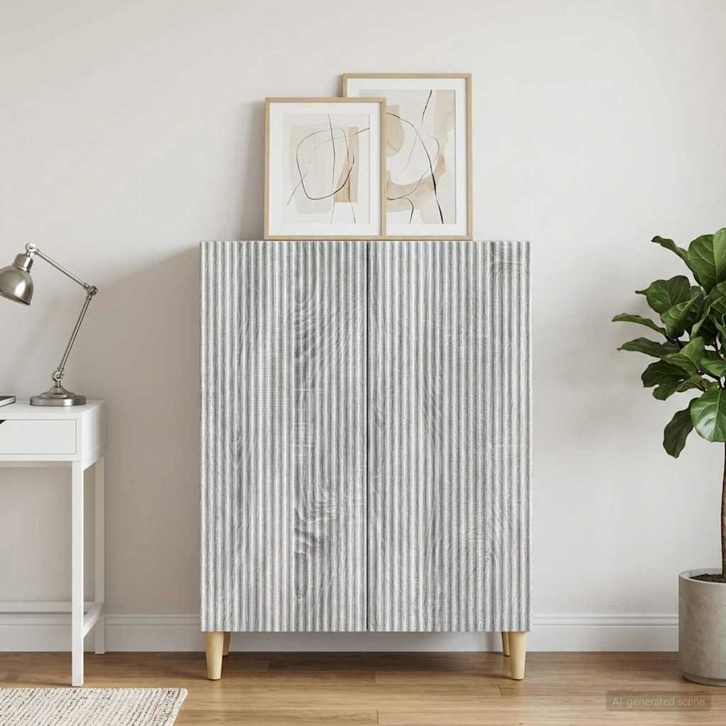 vidaXL Sideboard Graues Sonoma 66 x 34,5 x 90 cm Holzwerkstoff
