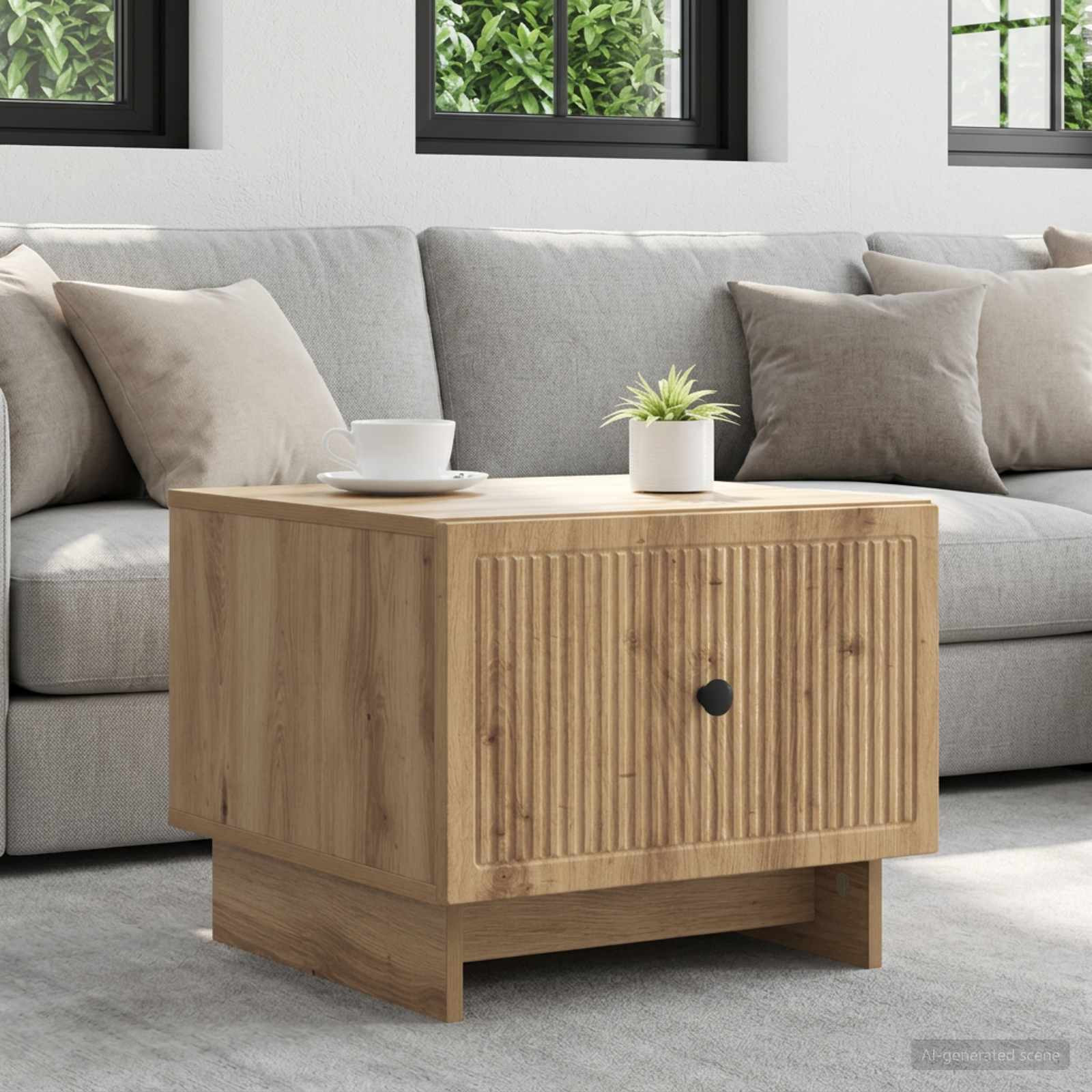 vidaXL Couchtisch Artisan-Eiche 49 x 50 x 40 cm Holzwerkstoff