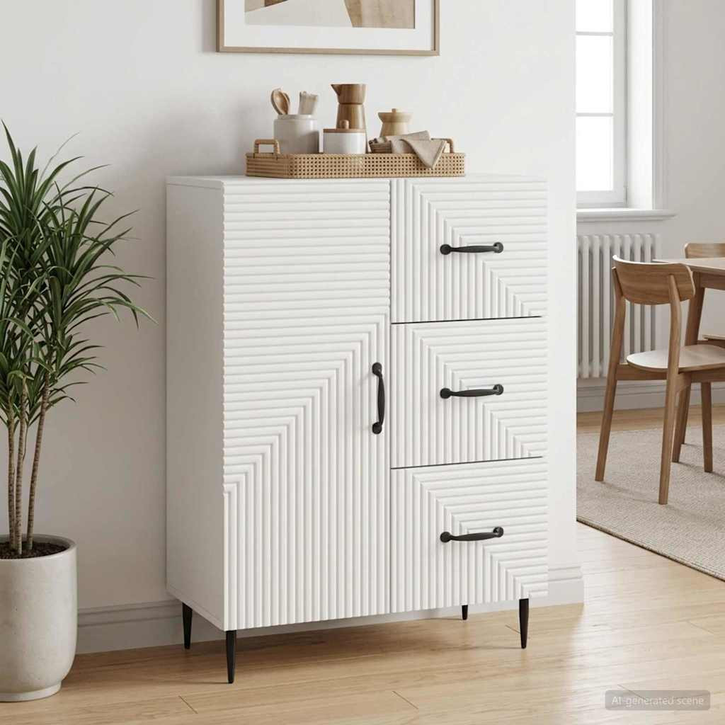 vidaXL Sideboard Weiß 66 x 34,5 x 89,5 cm Holzwerkstoff