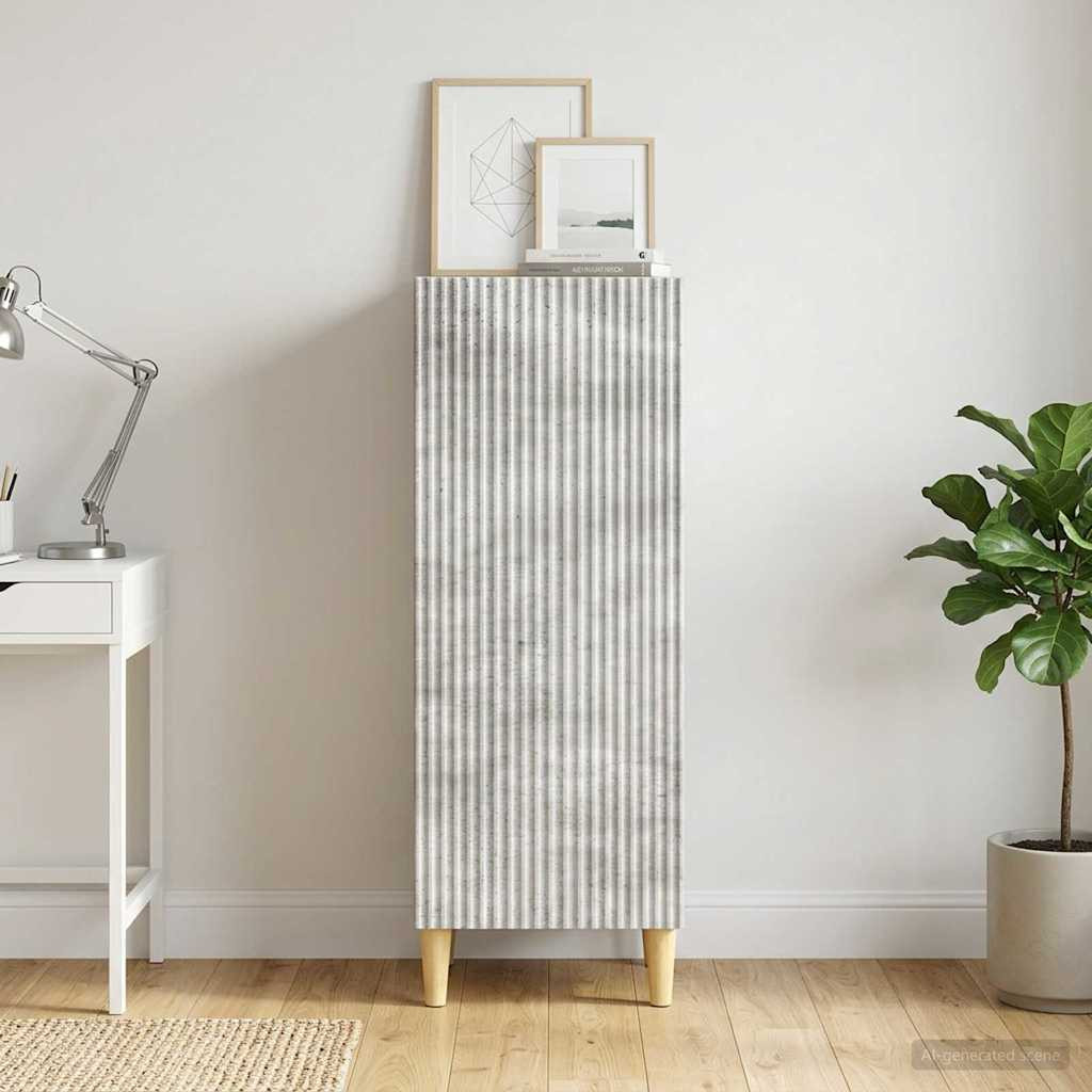 vidaXL Sideboard Betongrau 33 x 34,5 x 90 cm Holzwerkstoff