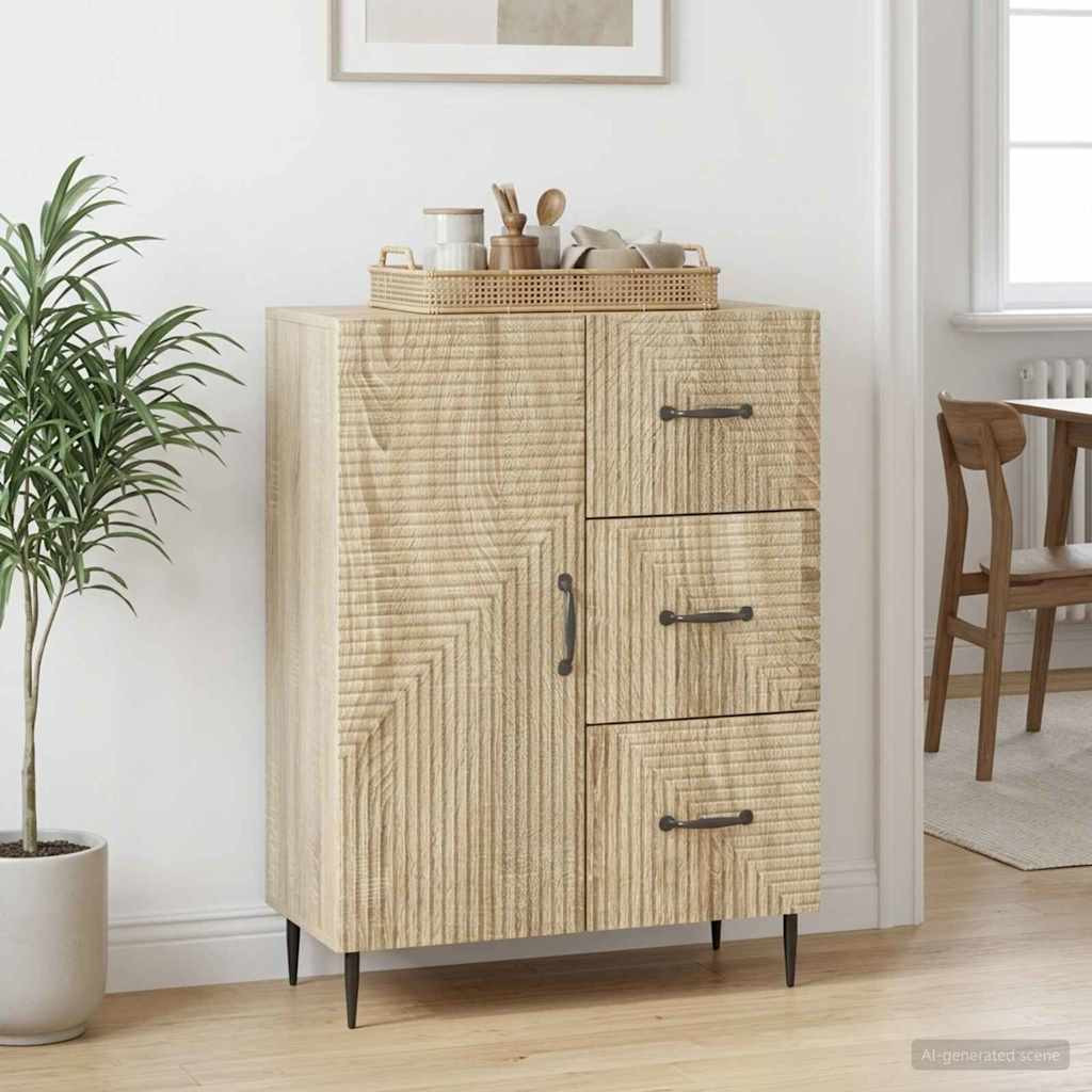 vidaXL Sideboard Sonoma-Eiche 66 x 34,5 x 89,5 cm Holzwerkstoff