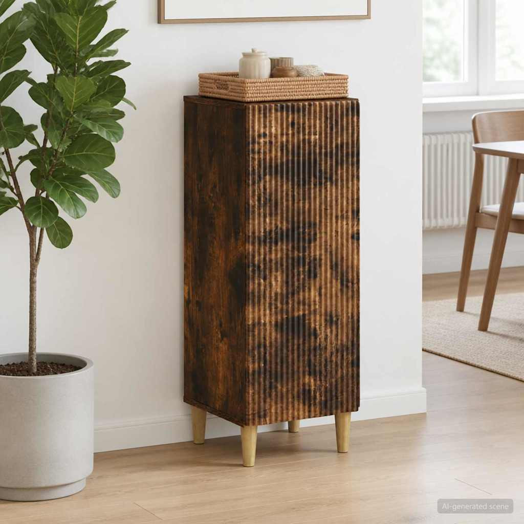 vidaXL Sideboard Geräucherte Eiche 33 x 34,5 x 90 cm Holzwerkstoff
