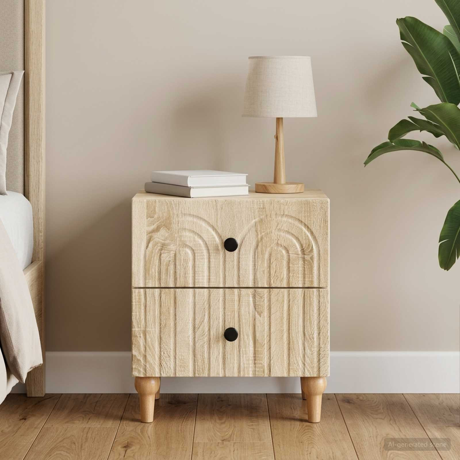 vidaXL Nachttisch Sonoma-Eiche 43 x 34,5 x 48 cm Holzwerkstoff