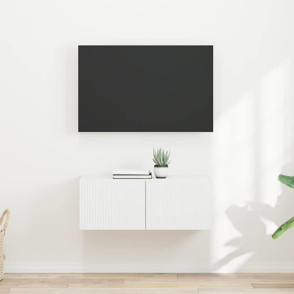 vidaXL TV-Wandschrank 2 pcs Weiß 39 x 31 x 29,5 cm Holzwerkstoff