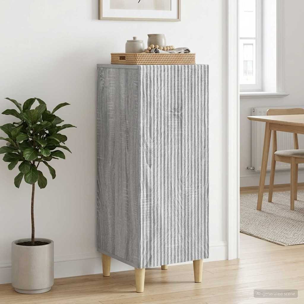 vidaXL Sideboard Graues Sonoma 33 x 34,5 x 90 cm Holzwerkstoff