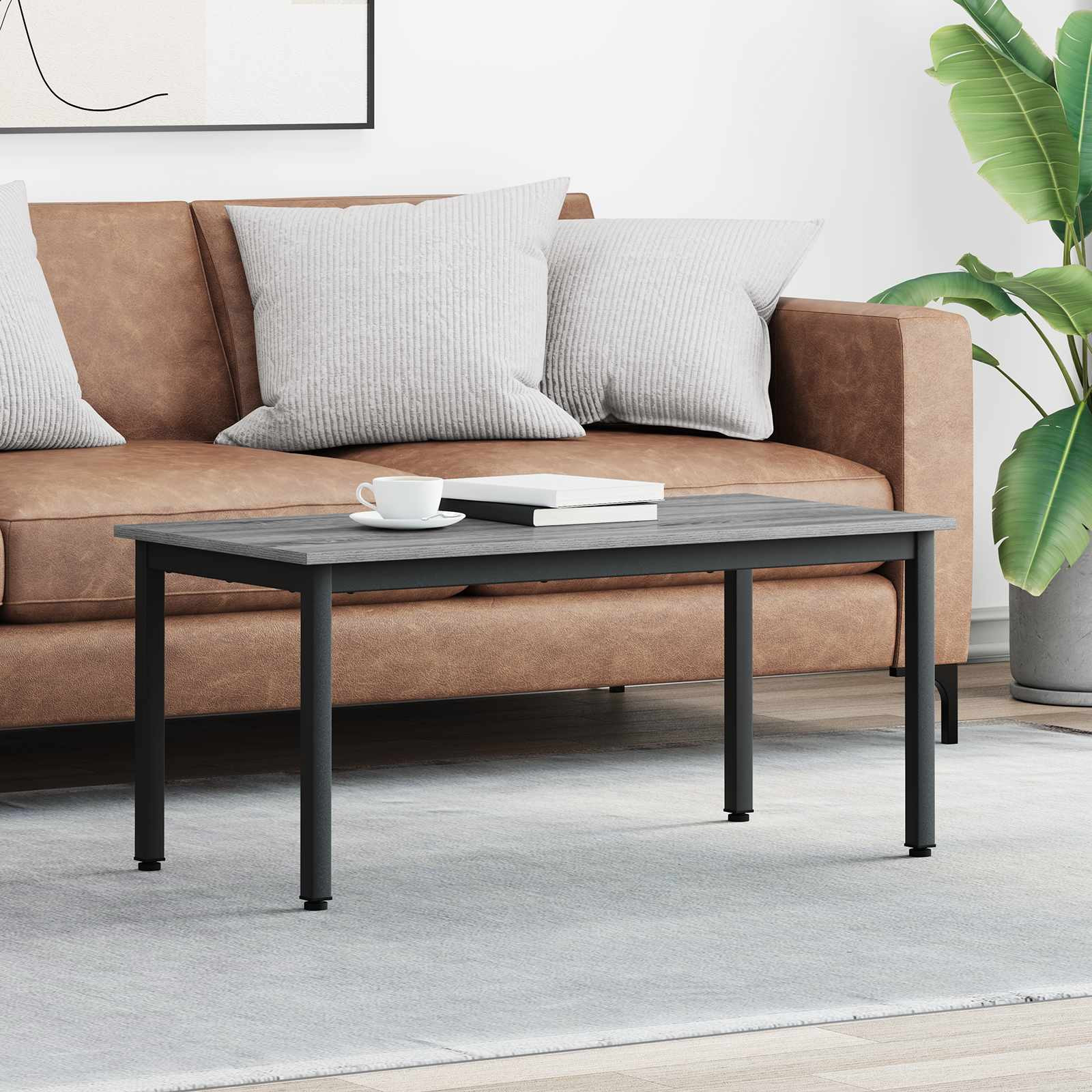 vidaXL Couchtisch Graues Sonoma 100 x 50 x 45 cm Holzwerkstoff