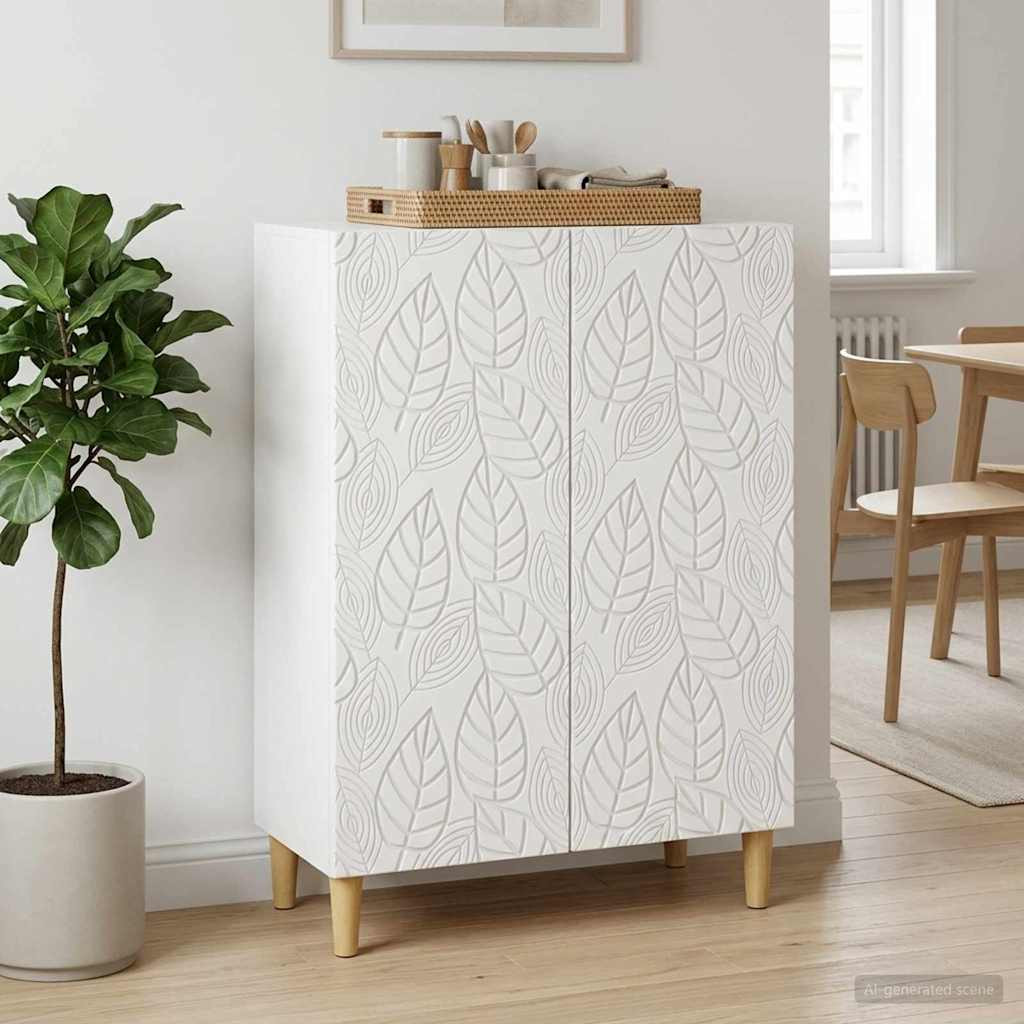 vidaXL Sideboard Weiß 66 x 34,5 x 90 cm Holzwerkstoff