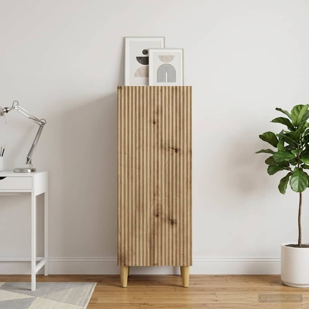 vidaXL Sideboard Artisan-Eiche 33 x 34,5 x 90 cm Holzwerkstoff