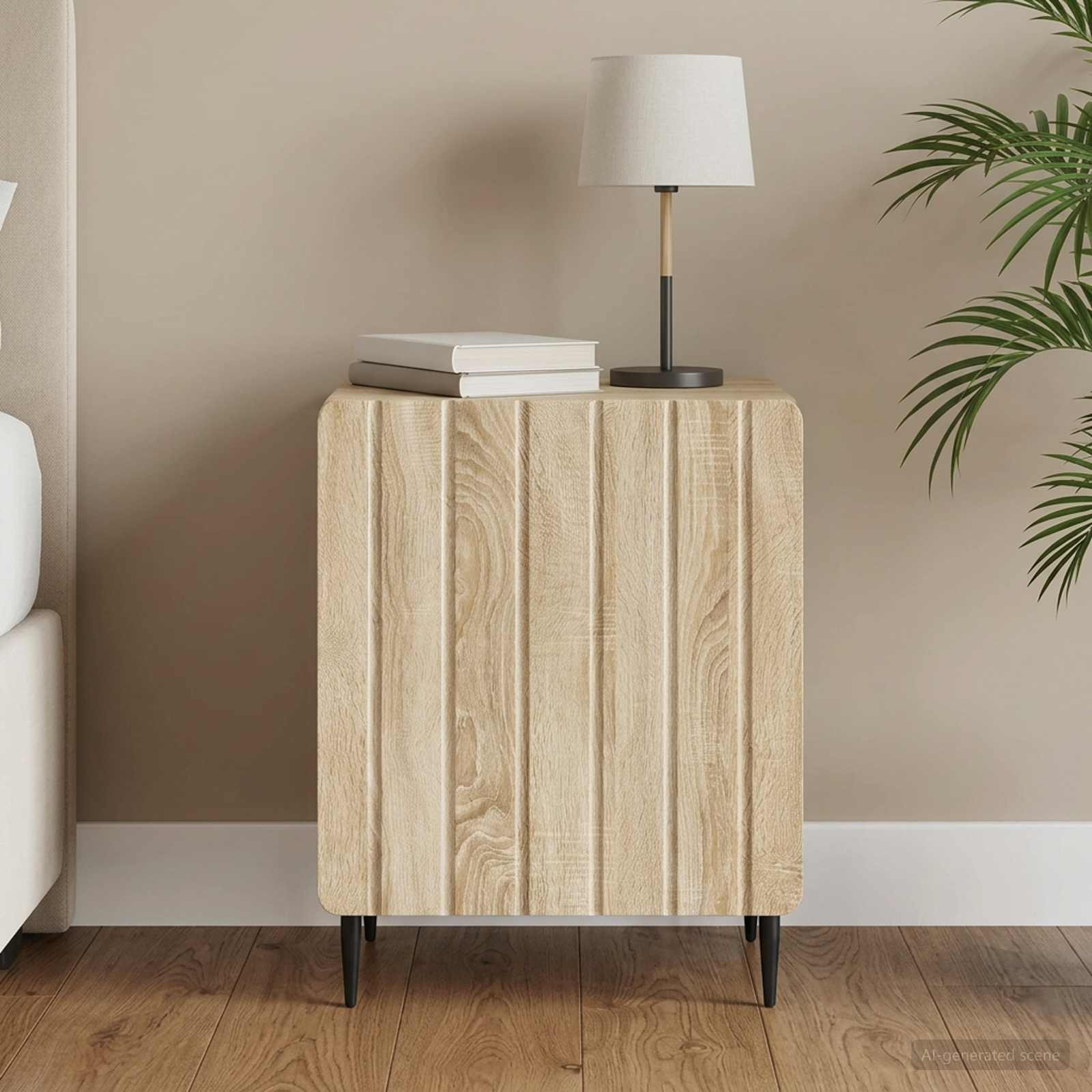 vidaXL Nachttisch Sonoma-Eiche 43 x 34,5 x 52 cm Holzwerkstoff