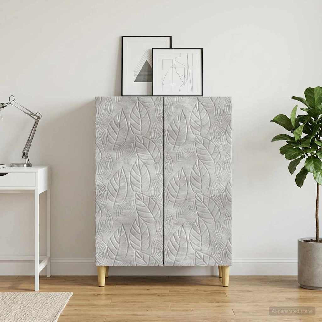 vidaXL Sideboard Betongrau 66 x 34,5 x 90 cm Holzwerkstoff