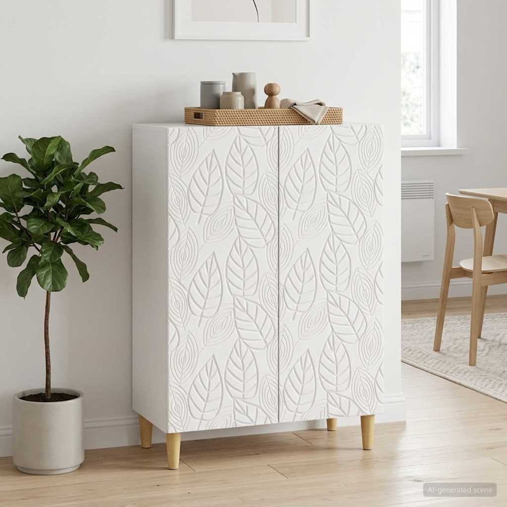 vidaXL Sideboard Hochglanz Weiß 66 x 34,5 x 90 cm Holzwerkstoff