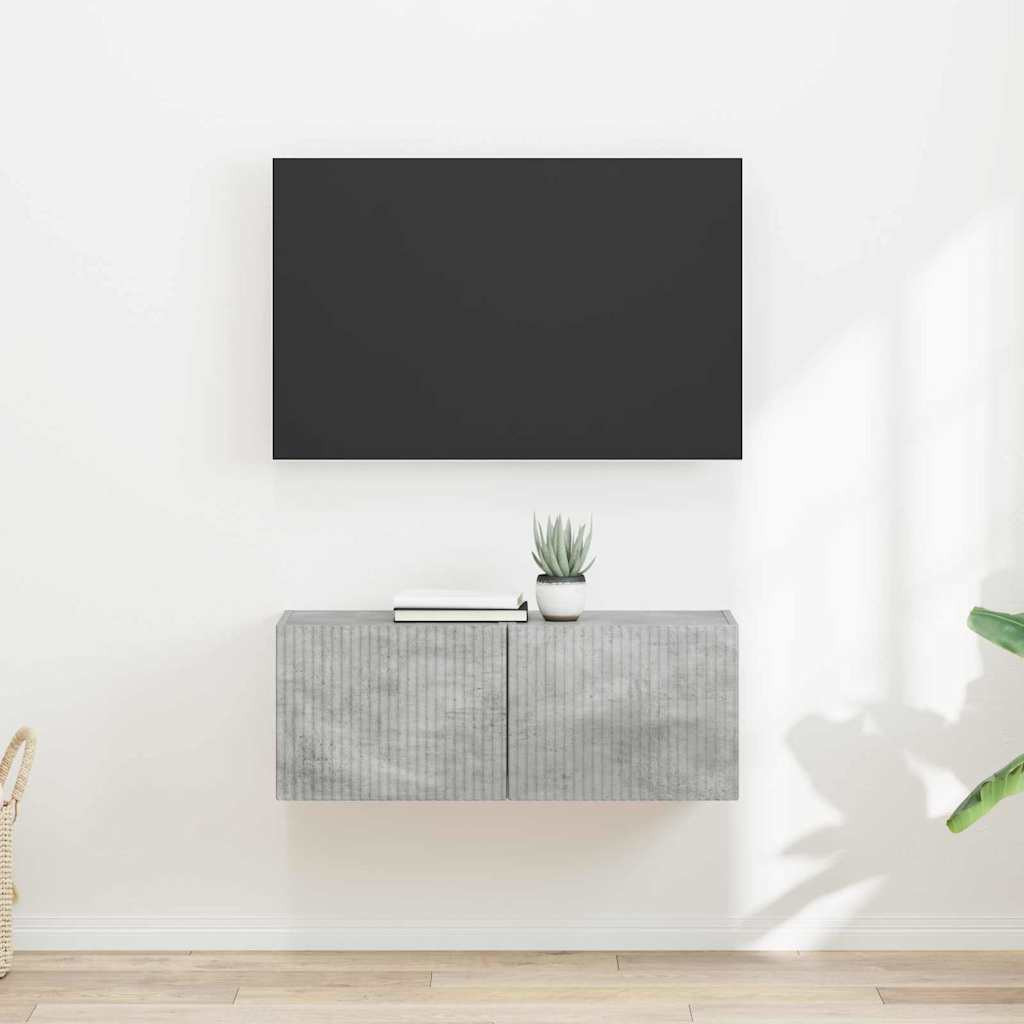 vidaXL TV-Wandschrank 2 pcs Beton 39 x 31 x 29,5 cm Holzwerkstoff