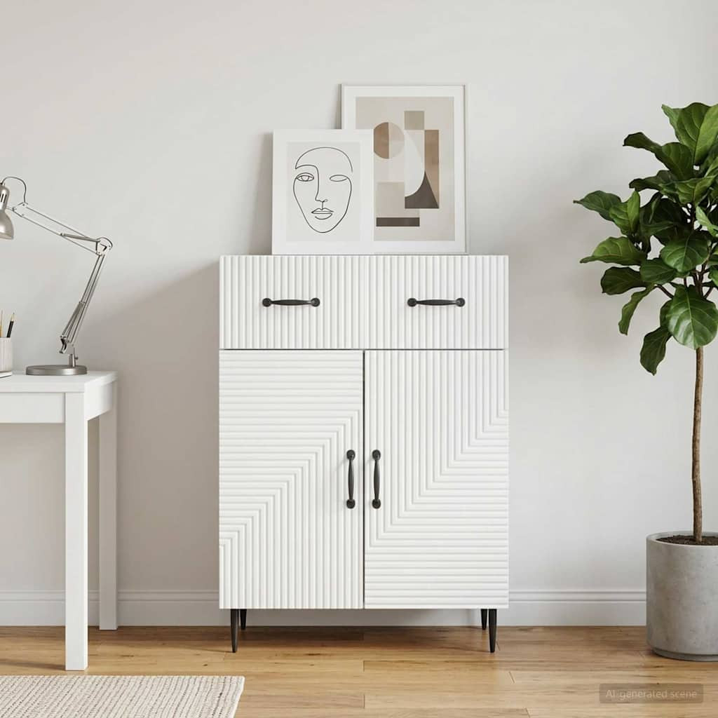 vidaXL Sideboard Weiß 66 x 34,5 x 89,5 cm Holzwerkstoff