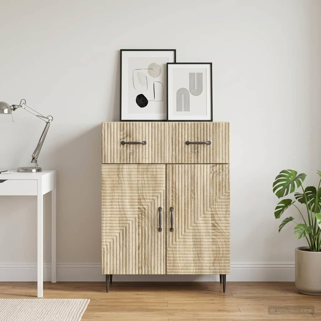 vidaXL Sideboard Sonoma-Eiche 66 x 34,5 x 89,5 cm Holzwerkstoff