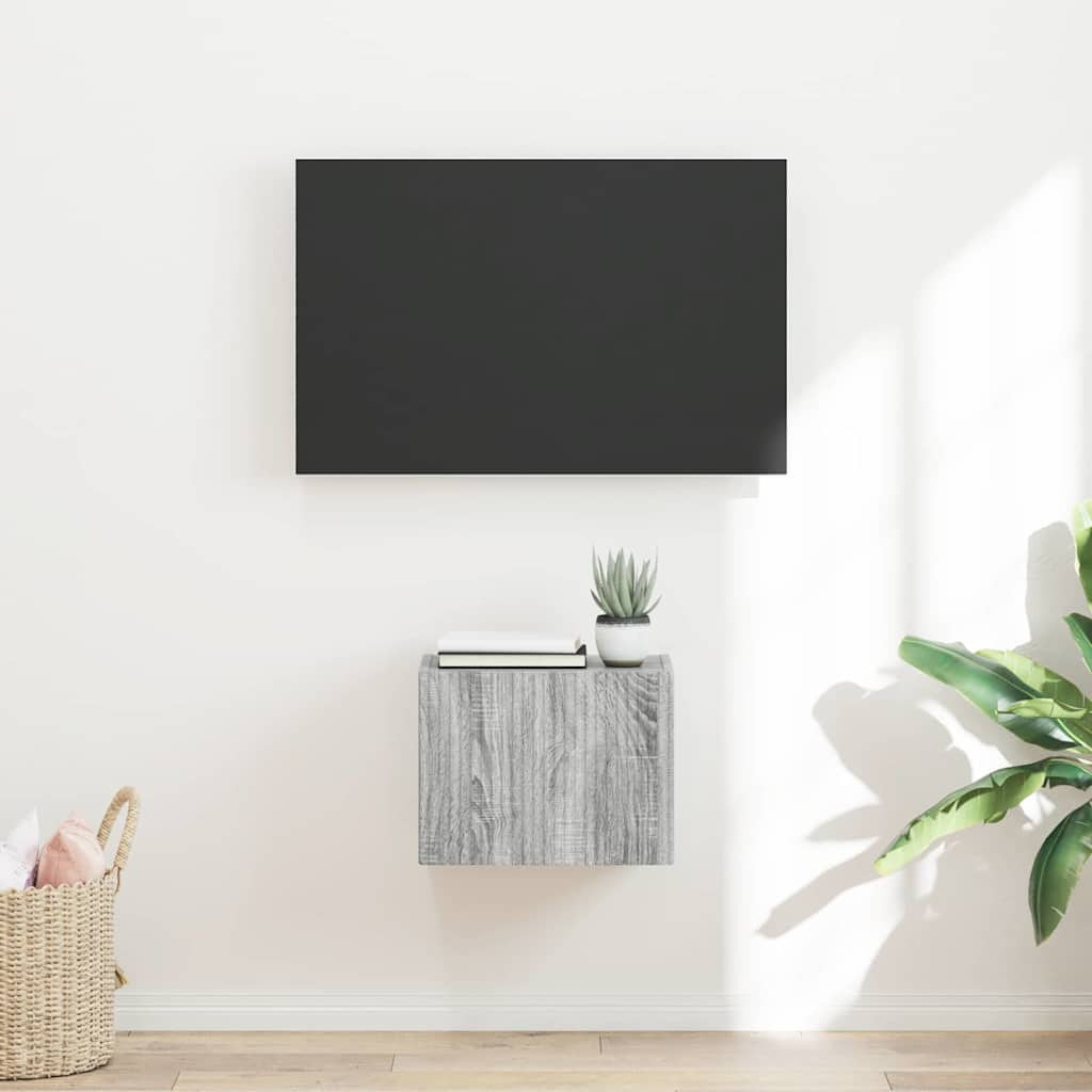 vidaXL TV-Wandschrank Graues Sonoma 39 x 31 x 29,5 cm Holzwerkstoff