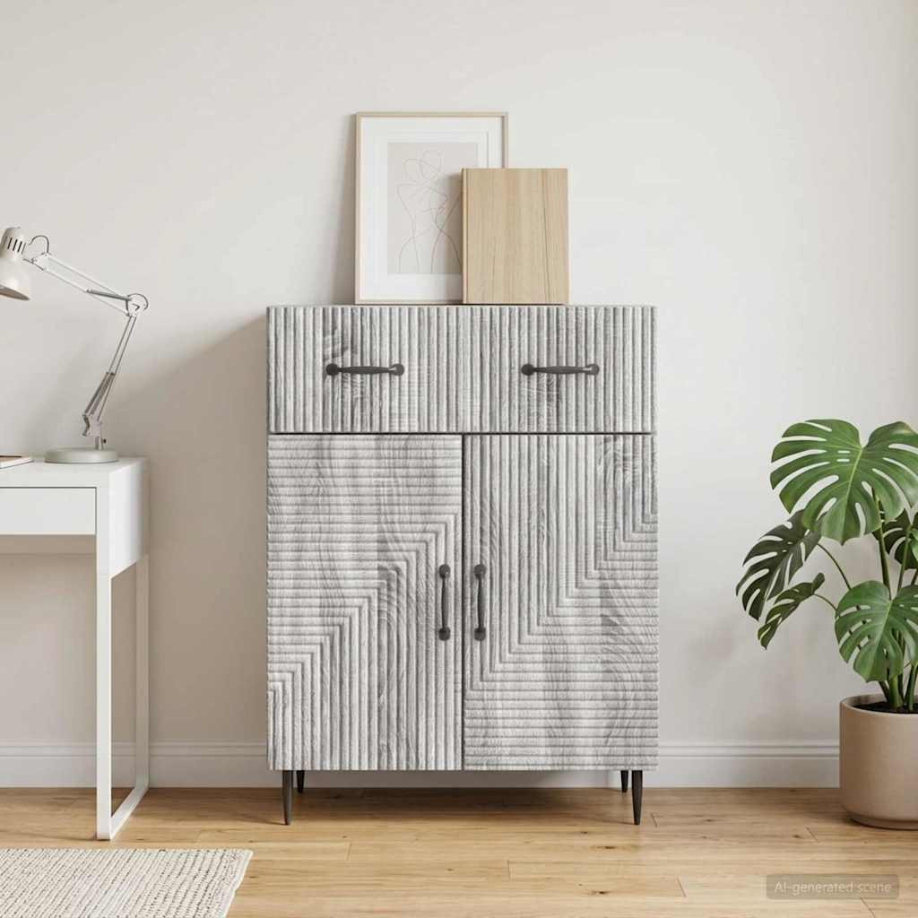 vidaXL Sideboard Graues Sonoma 66 x 34,5 x 89,5 cm Holzwerkstoff