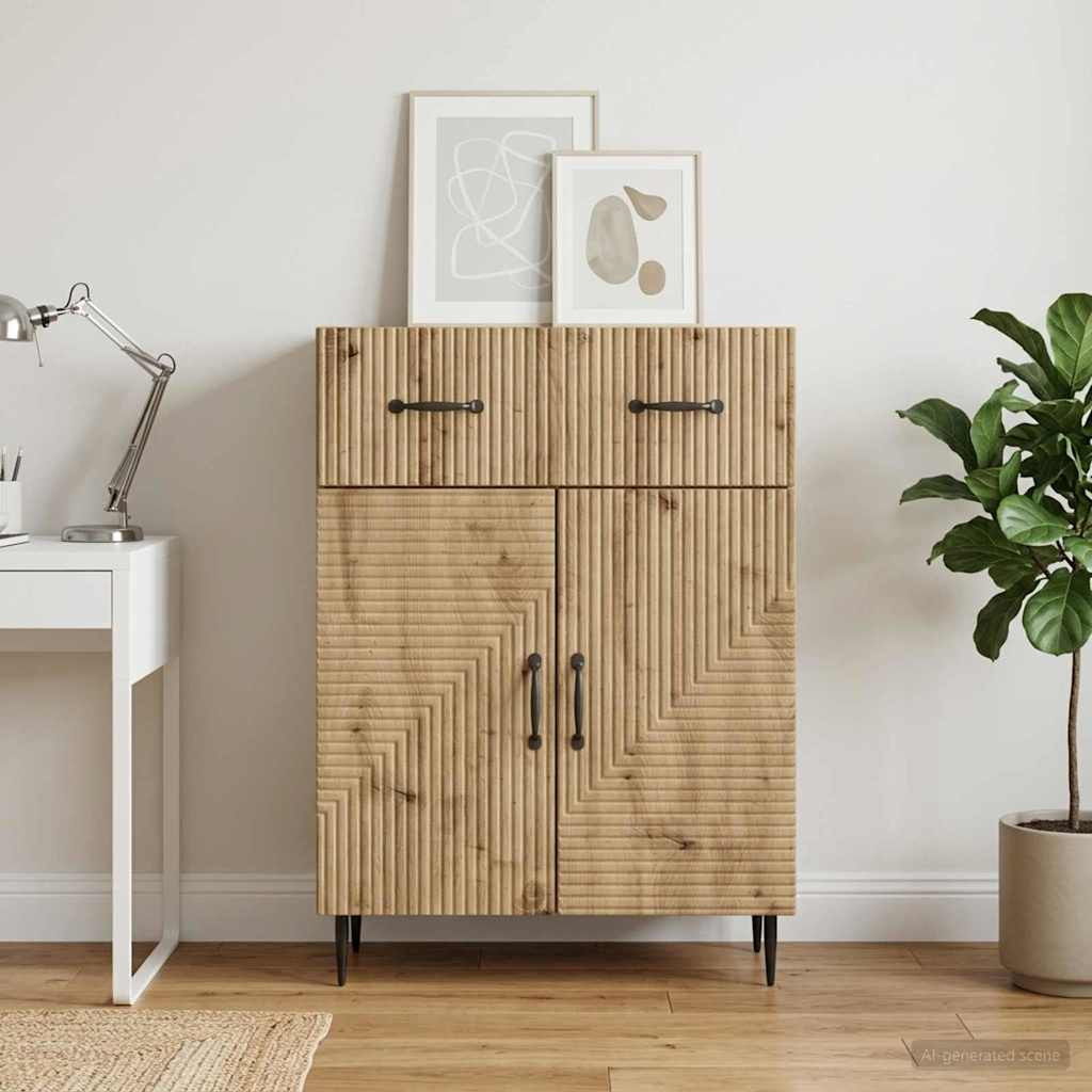 vidaXL Sideboard Artisan-Eiche 66 x 34,5 x 89,5 cm Holzwerkstoff