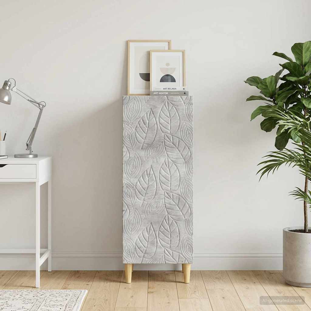 vidaXL Sideboard Betongrau 33 x 34,5 x 90 cm Holzwerkstoff