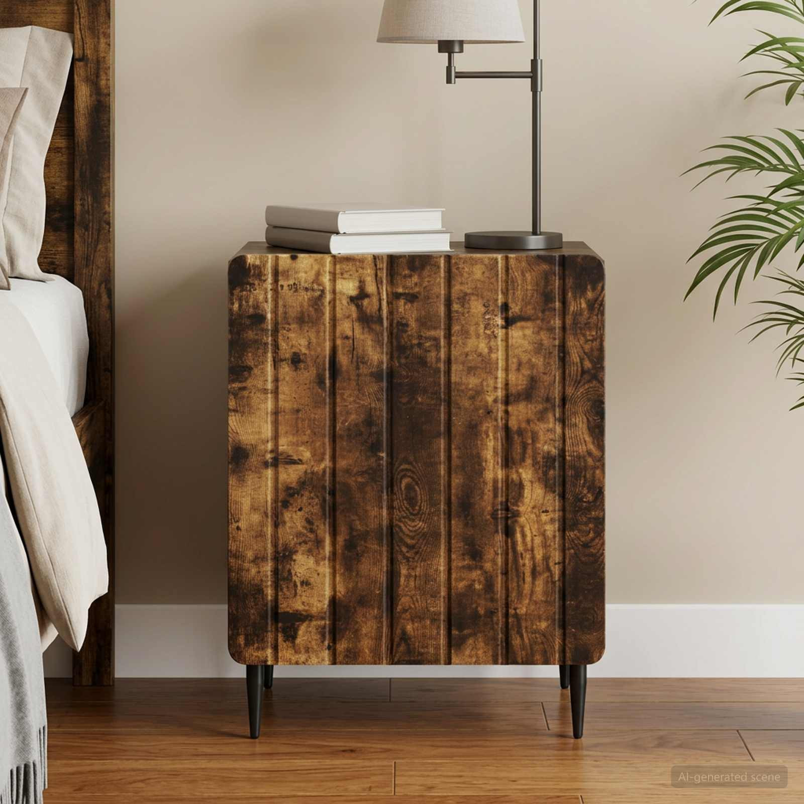 vidaXL Nachttisch Geräucherte Eiche 43 x 34,5 x 52 cm Holzwerkstoff