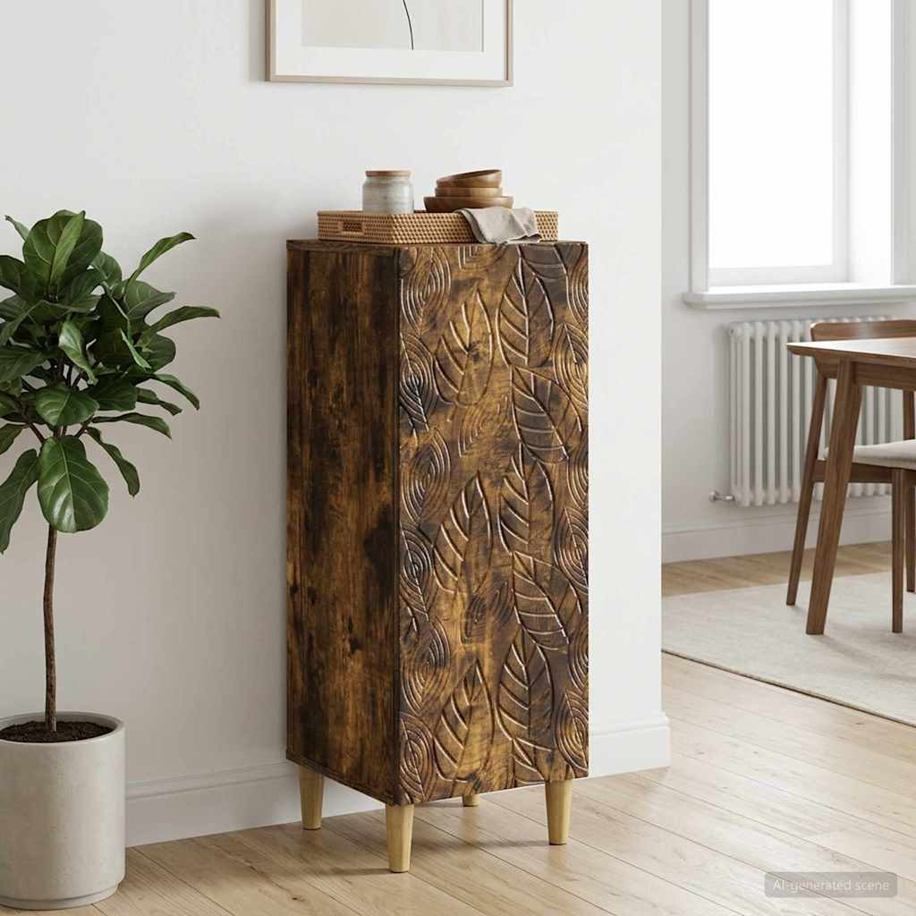 vidaXL Sideboard Geräucherte Eiche 33 x 34,5 x 90 cm Holzwerkstoff