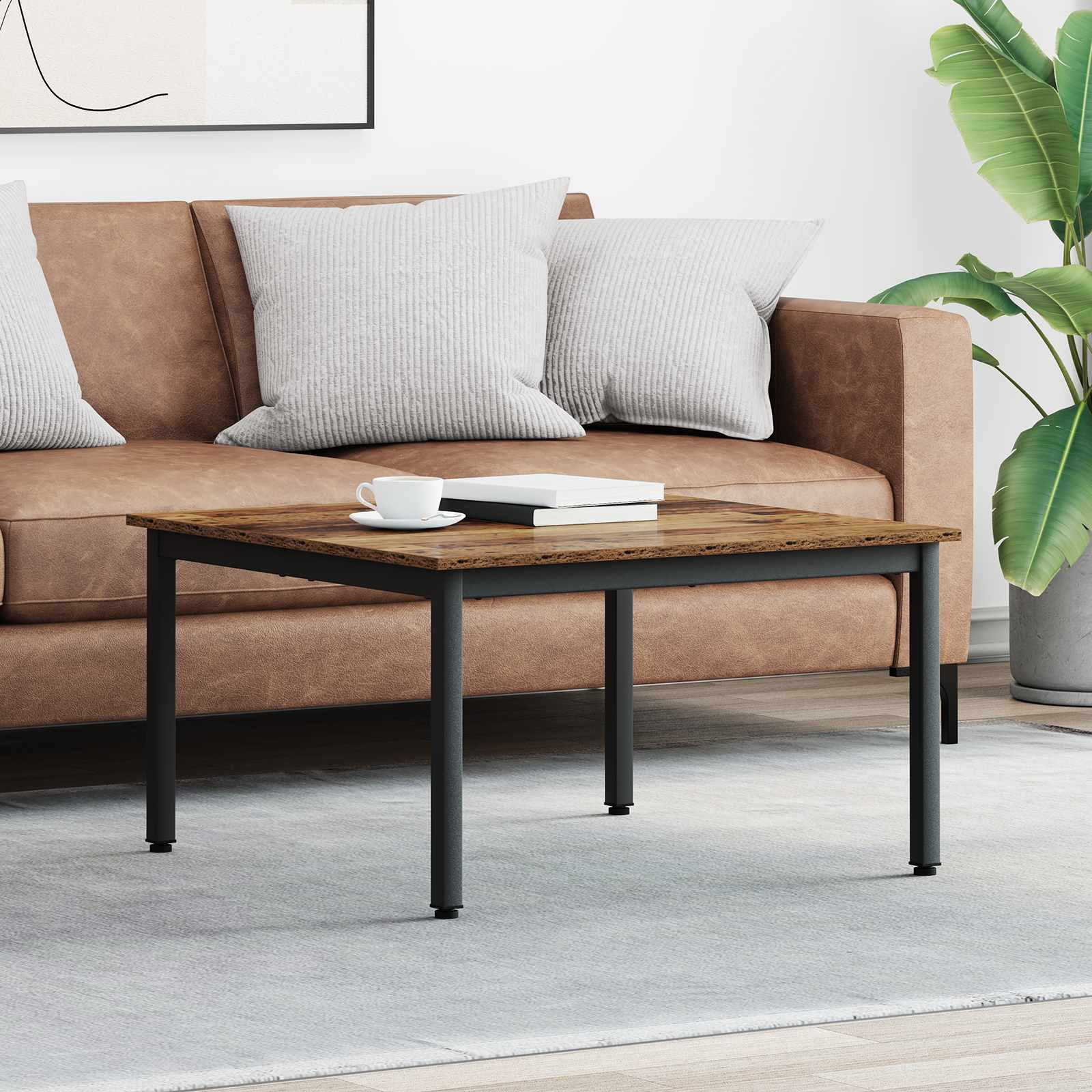 vidaXL Couchtisch Altholz 80 x 80 x 45 cm Holzwerkstoff