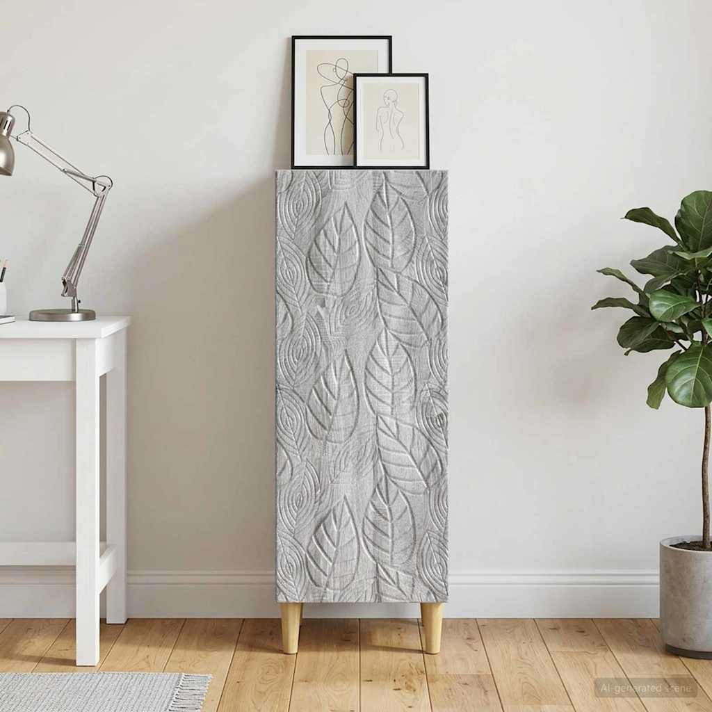 vidaXL Sideboard Grau Sonoma 33 x 34,5 x 90 cm Holzwerkstoff