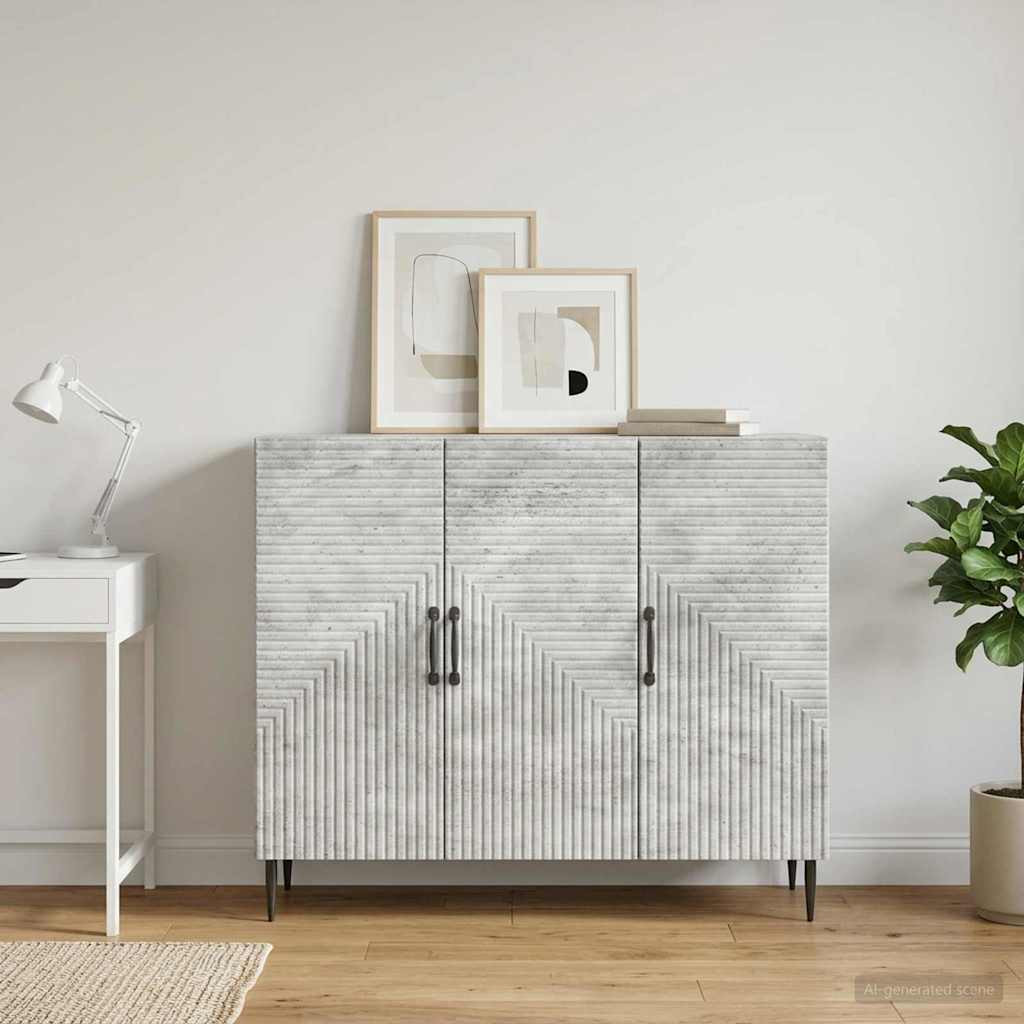vidaXL Sideboard Betongrau 89 x 34,5 x 80 cm Holzwerkstoff