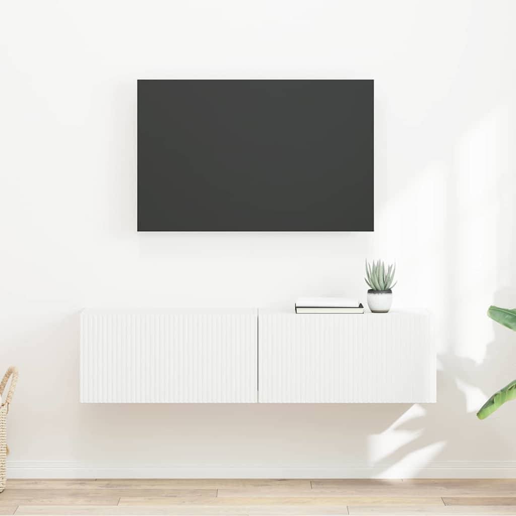 vidaXL TV-Wandschrank 2 pcs Weiß 60 x 31 x 29,5 cm Holzwerkstoff