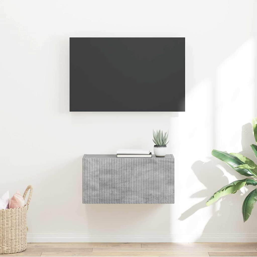 vidaXL TV-Wandschrank Beton 60 x 31 x 29,5 cm Holzwerkstoff