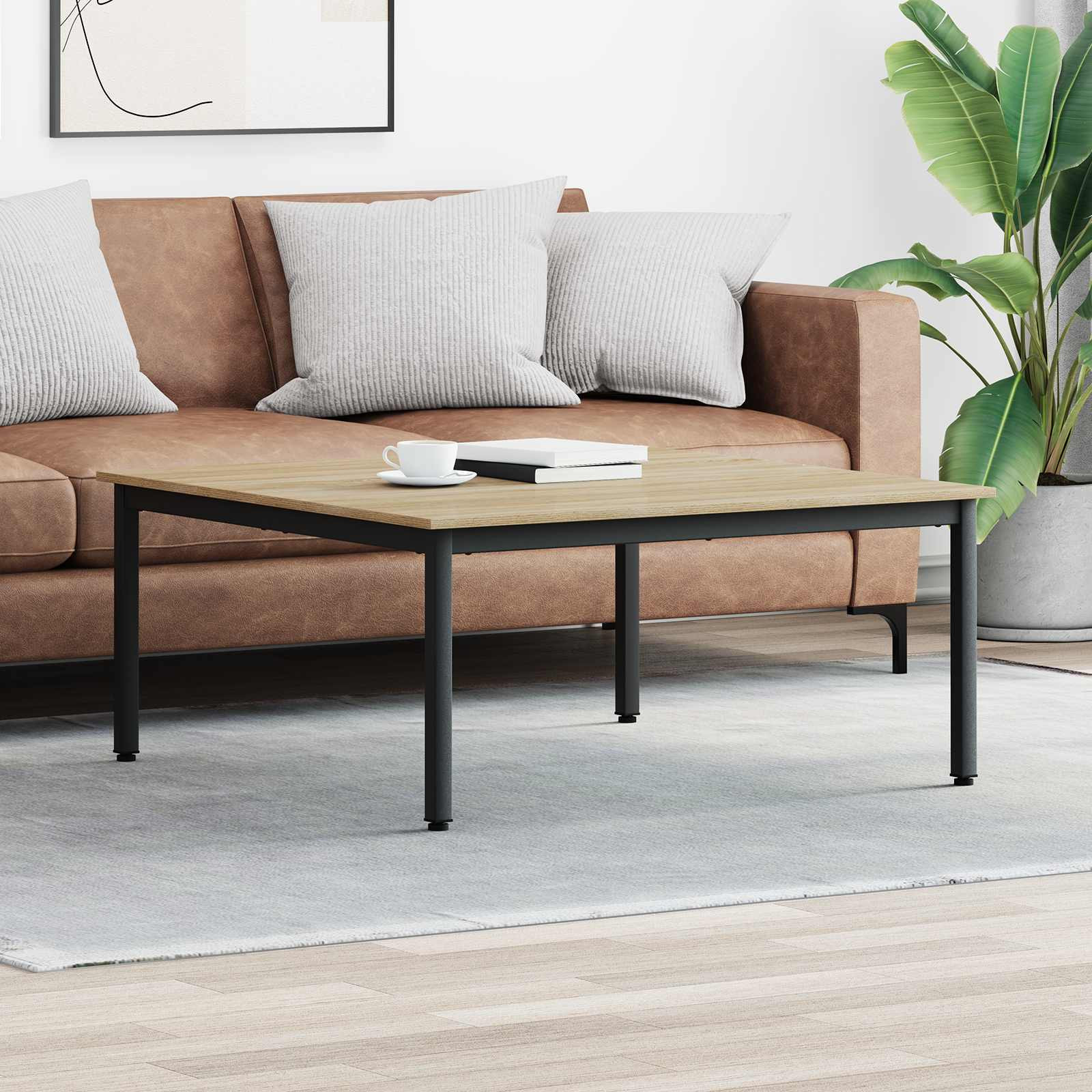 vidaXL Couchtisch Sonoma 100 x 100 x 45 cm Holzwerkstoff