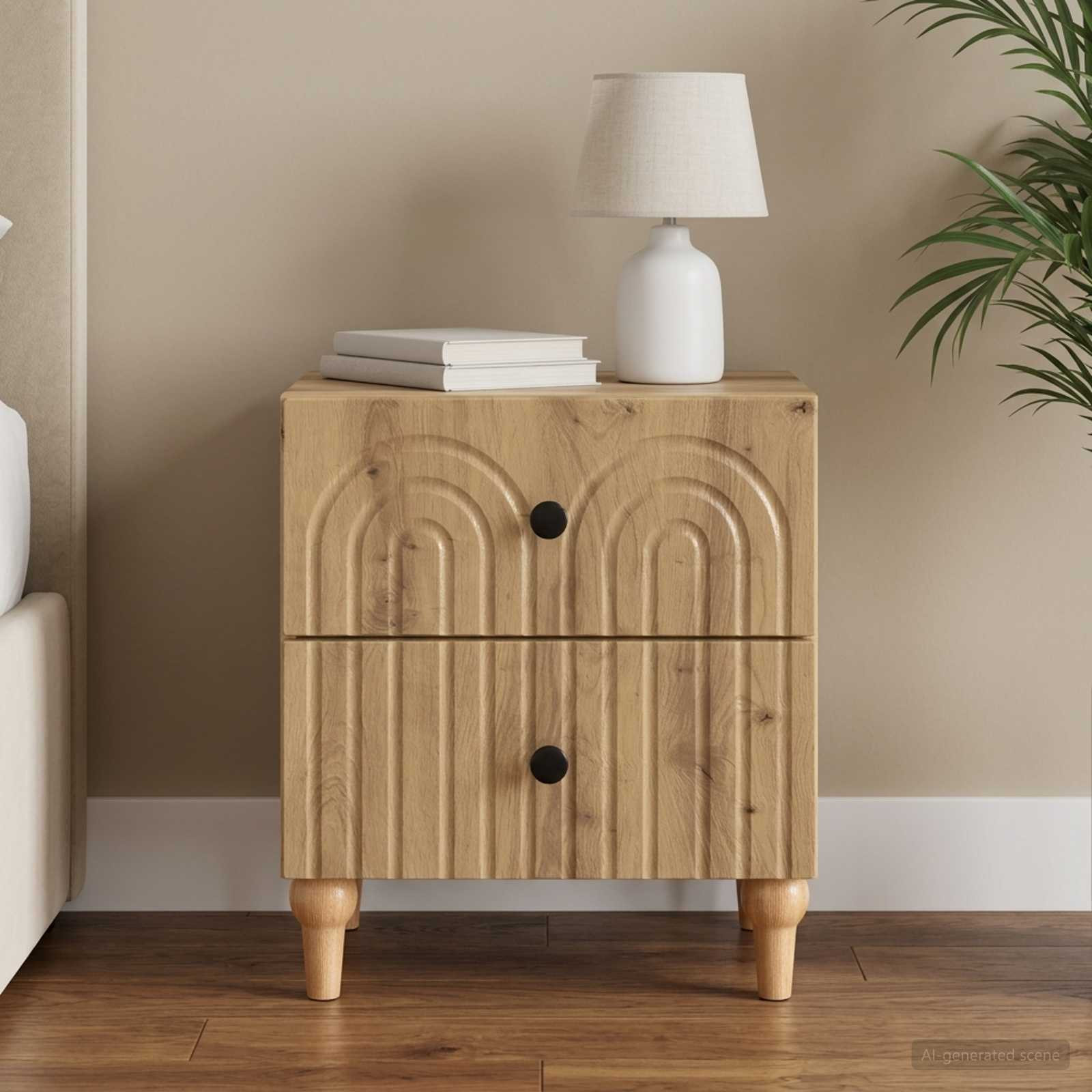 vidaXL Nachttisch Artisan-Eiche 43 x 34,5 x 48 cm Holzwerkstoff
