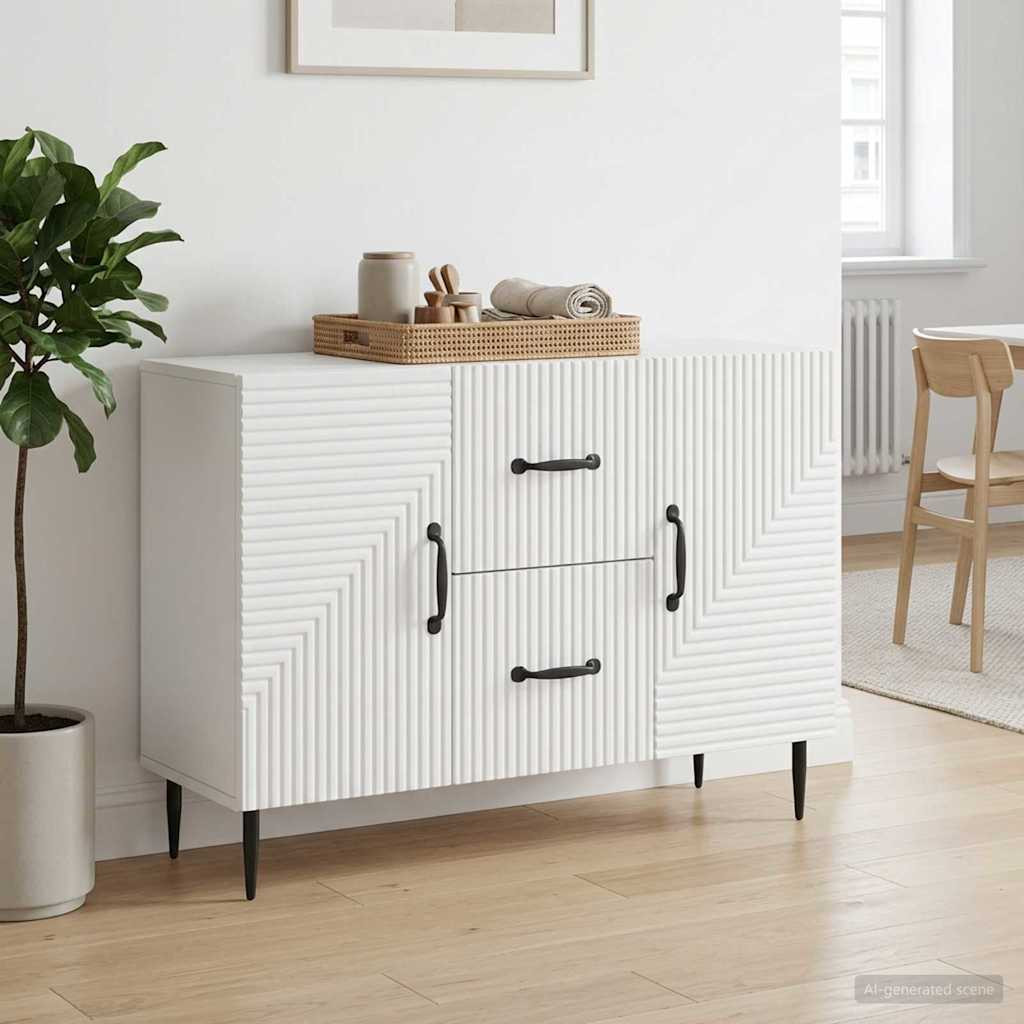 vidaXL Sideboard Weiß 89 x 34,5 x 60 cm Holzwerkstoff