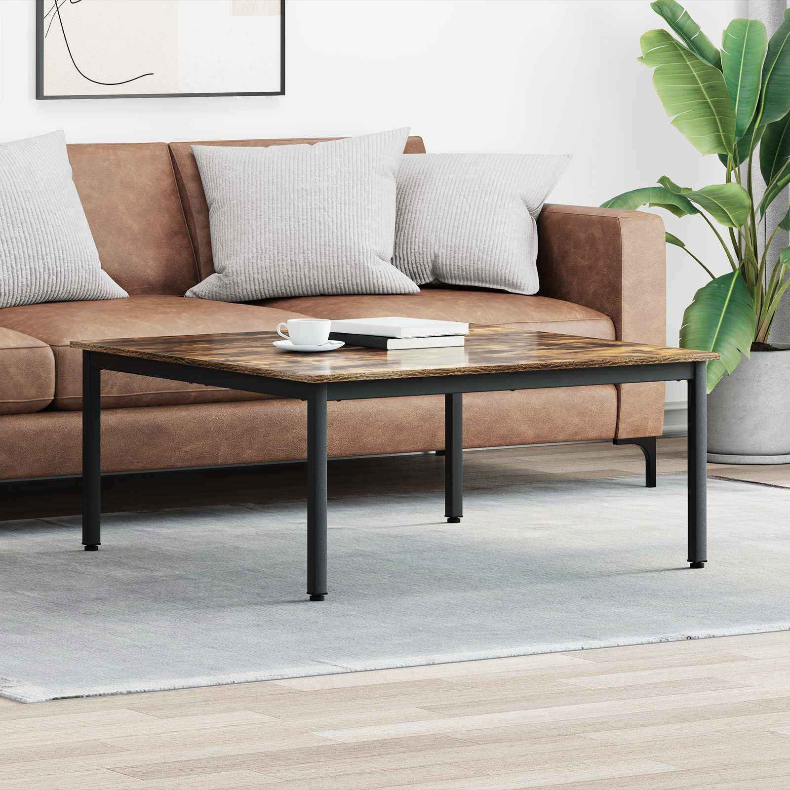 vidaXL Couchtisch Raucharbe 100 x 100 x 45 cm Holzwerkstoff