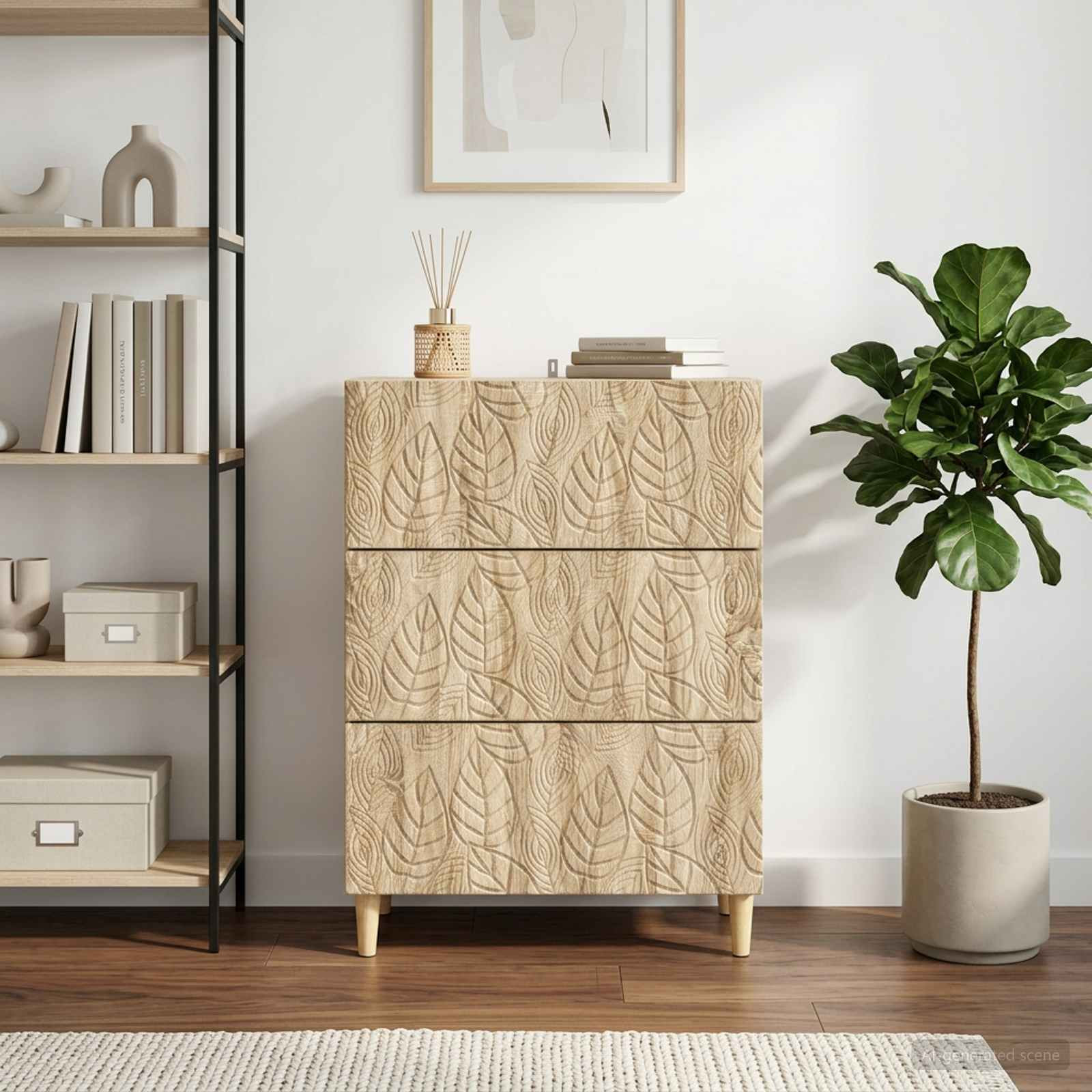 vidaXL Schubladenschrank Sonoma-Eiche 66 x 34,5 x 90 cm Holzwerkstoff