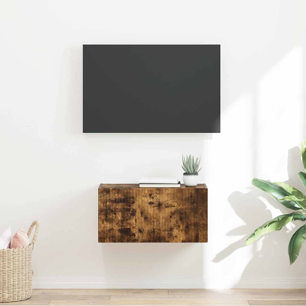 vidaXL TV-Wandschrank Wandmontiert Geräucherte Eiche 60 x 31 x 29,5 cm