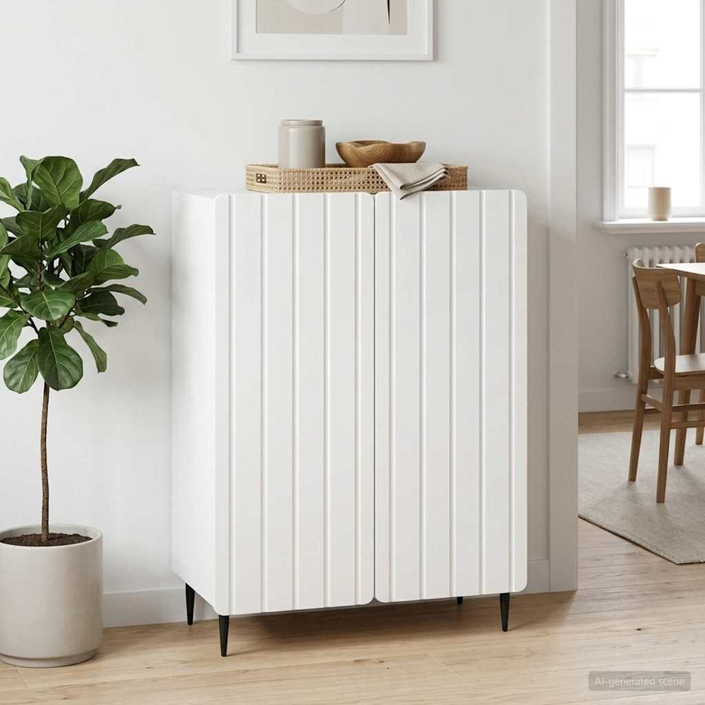 vidaXL Sideboard Weiß 66 x 34,5 x 92 cm Holzwerkstoff