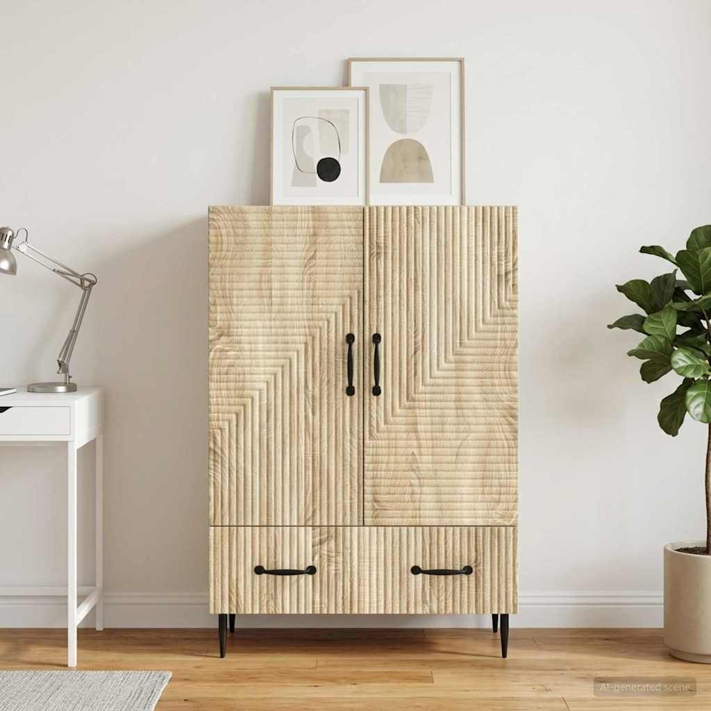vidaXL Sideboard Sonoma-Eiche 66 x 34,5 x 95 cm Holzwerkstoff