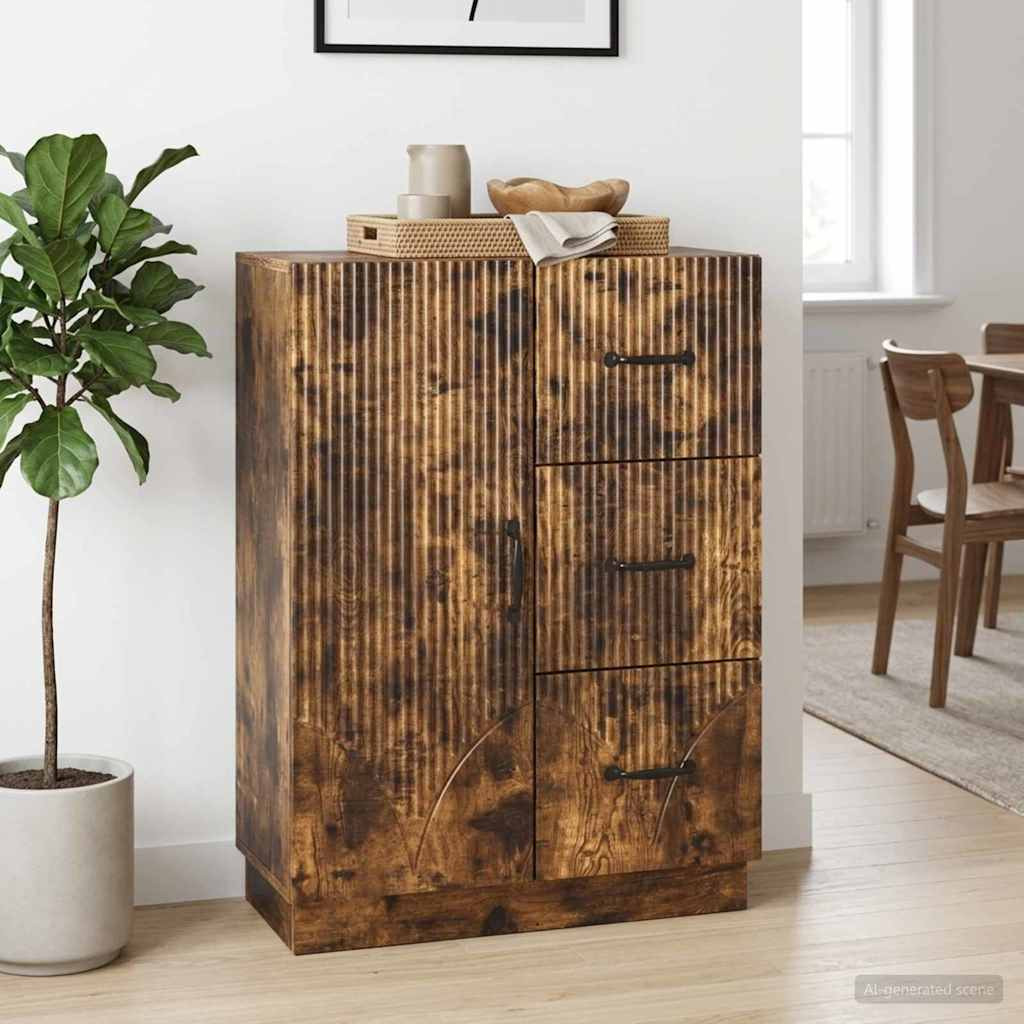 vidaXL Sideboard Geräucherte Eiche 66 x 34,5 x 87 cm Holzwerkstoff