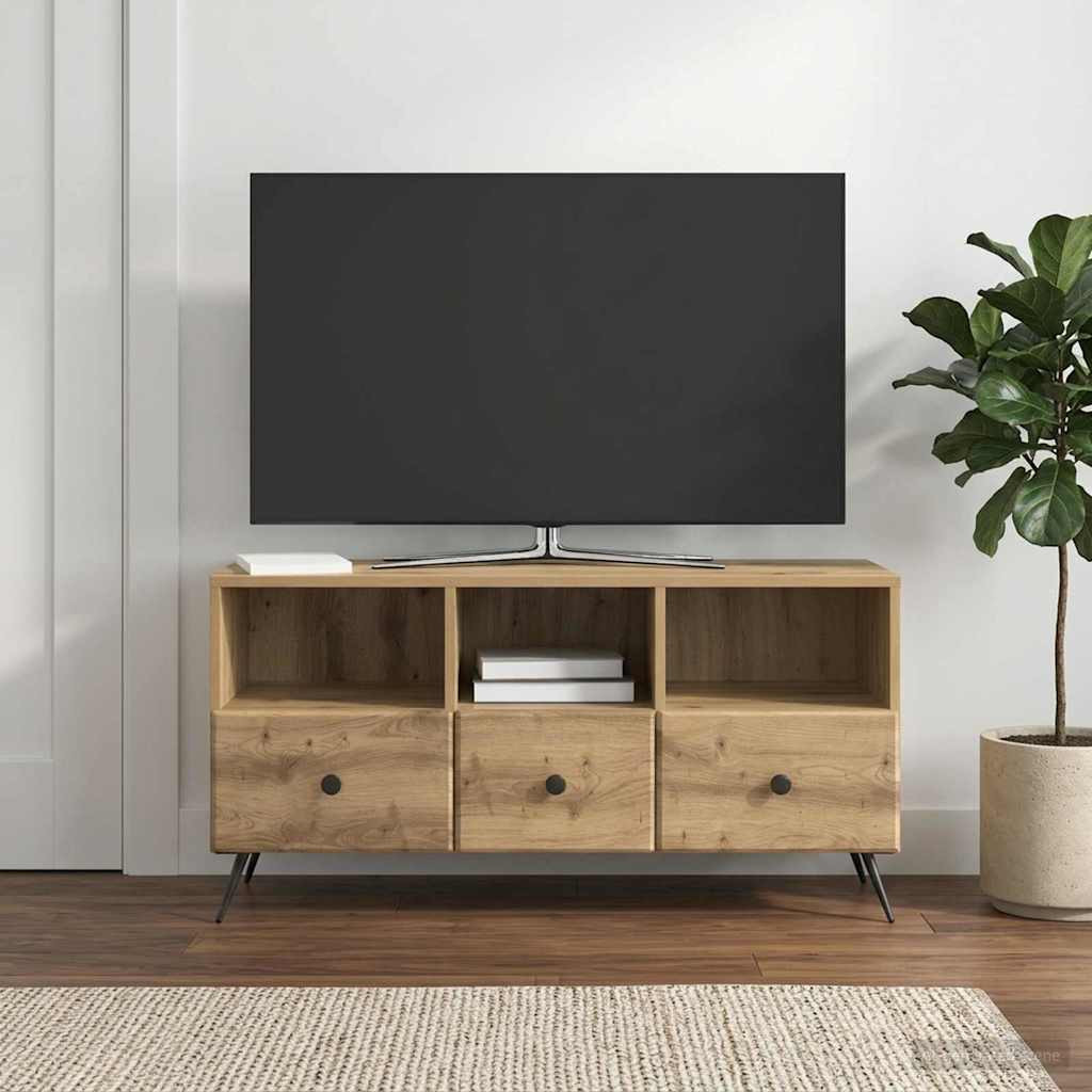 vidaXL TV-Schränk 102 x 34,5 x 50 cm Artisan-Eiche Holzwerkstoff