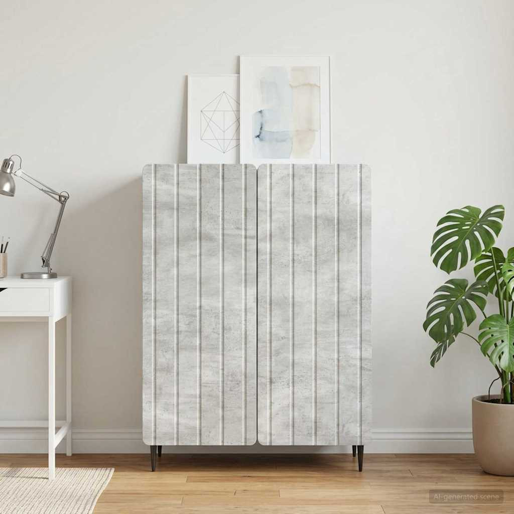 vidaXL Sideboard Betongrau 66 x 34,5 x 92 cm Holzwerkstoff
