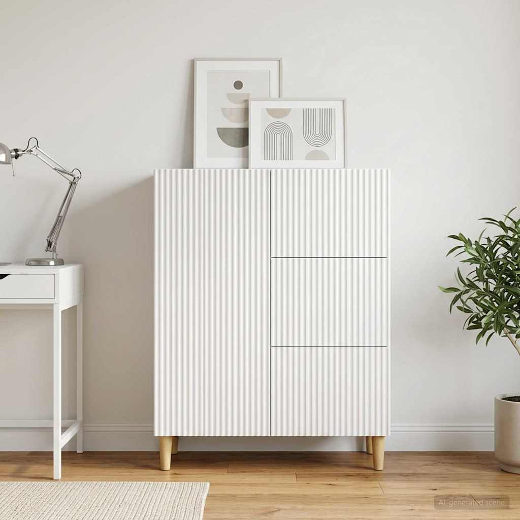 vidaXL Sideboard Weiß 66 x 34,5 x 90 cm Holzwerkstoff