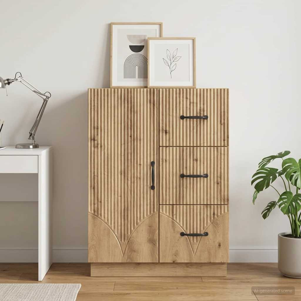 vidaXL Sideboard Artisan-Eiche 66 x 34,5 x 87 cm Holzwerkstoff