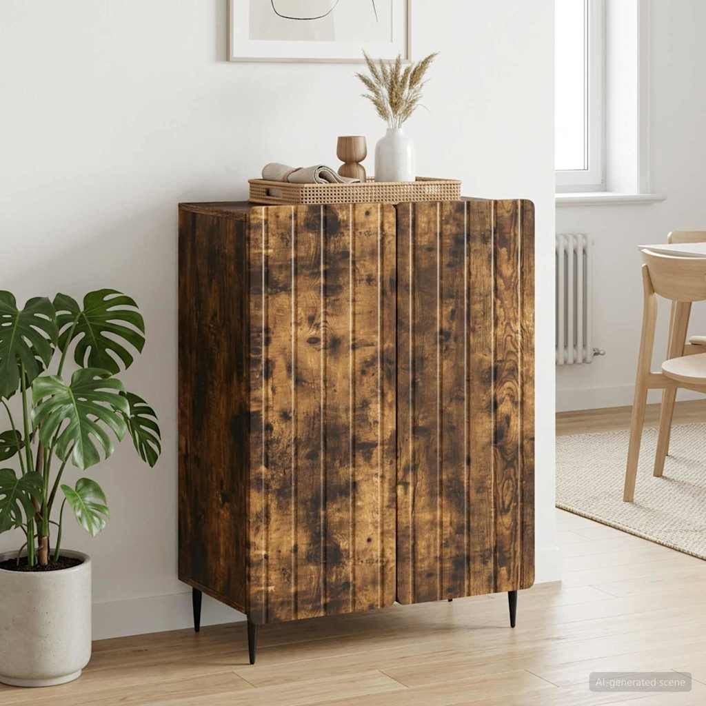 vidaXL Sideboard Geräucherte Eiche 66 x 34,5 x 92 cm Holzwerkstoff