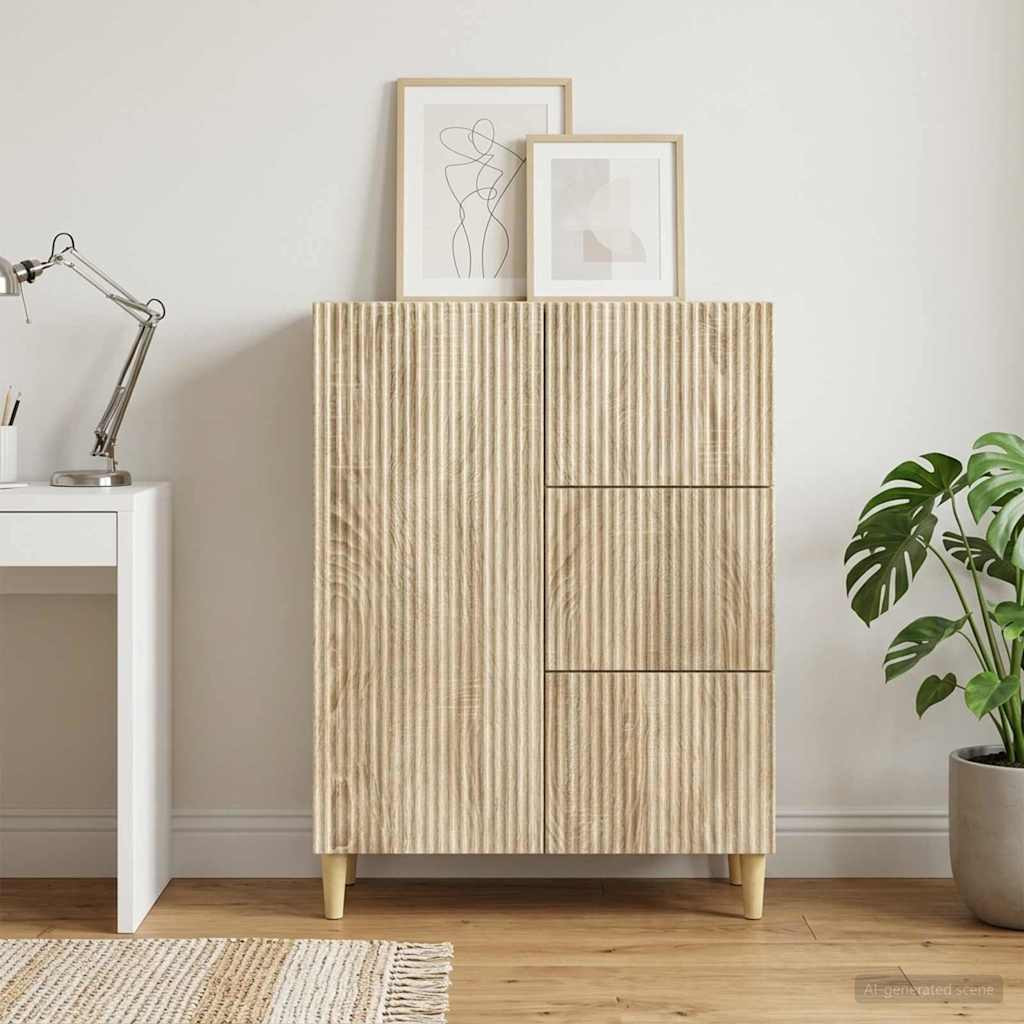 vidaXL Sideboard Sonoma-Eiche 66 x 34,5 x 90 cm Holzwerkstoff