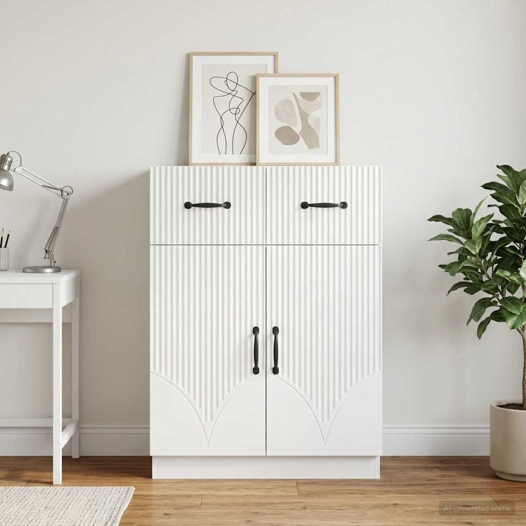 vidaXL Sideboard Weiß 66 x 34,5 x 87 cm Holzwerkstoff