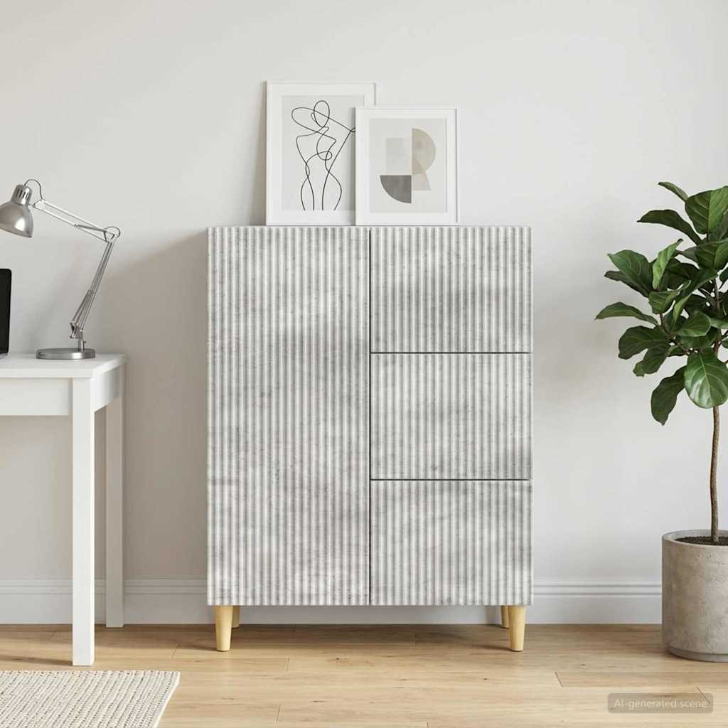 vidaXL Sideboard Betongrau 66 x 34,5 x 90 cm Holzwerkstoff