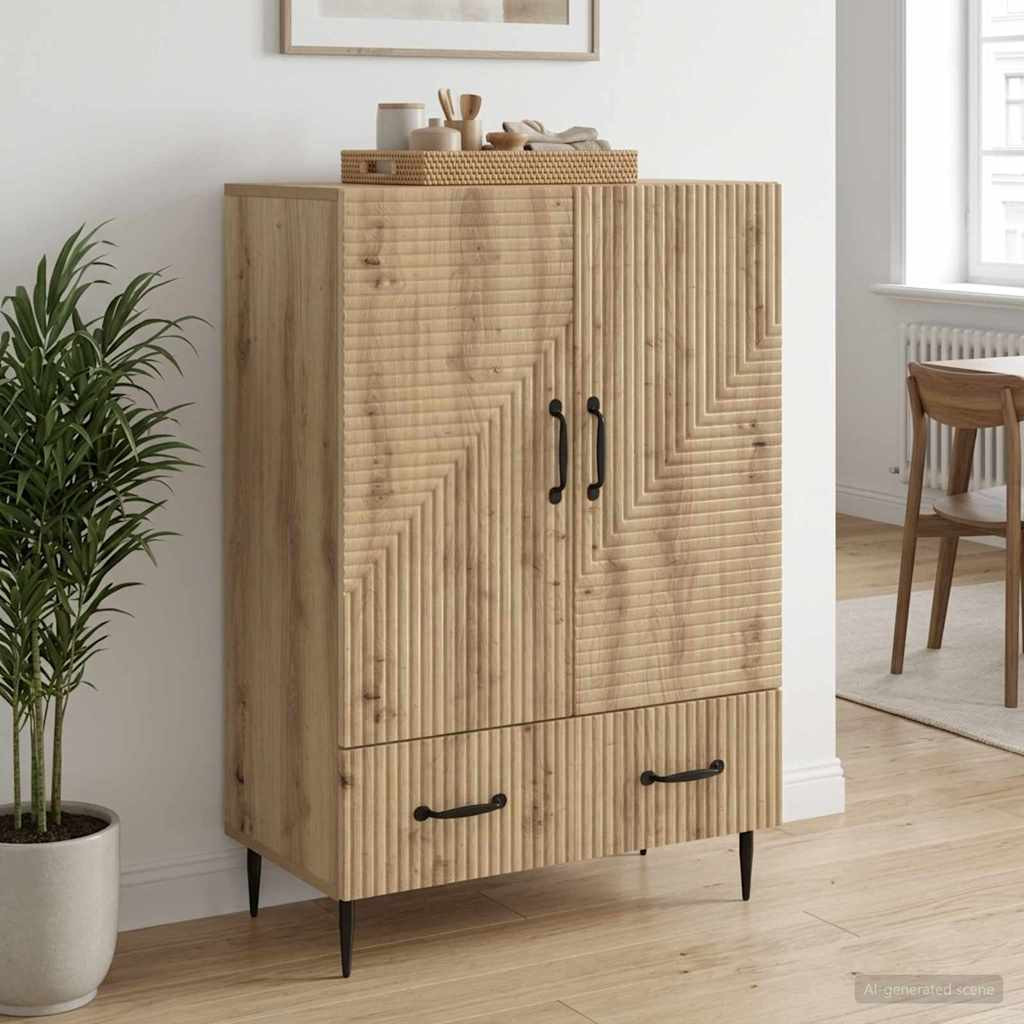 vidaXL Sideboard Artisan-Eiche 66 x 34,5 x 95 cm Holzwerkstoff