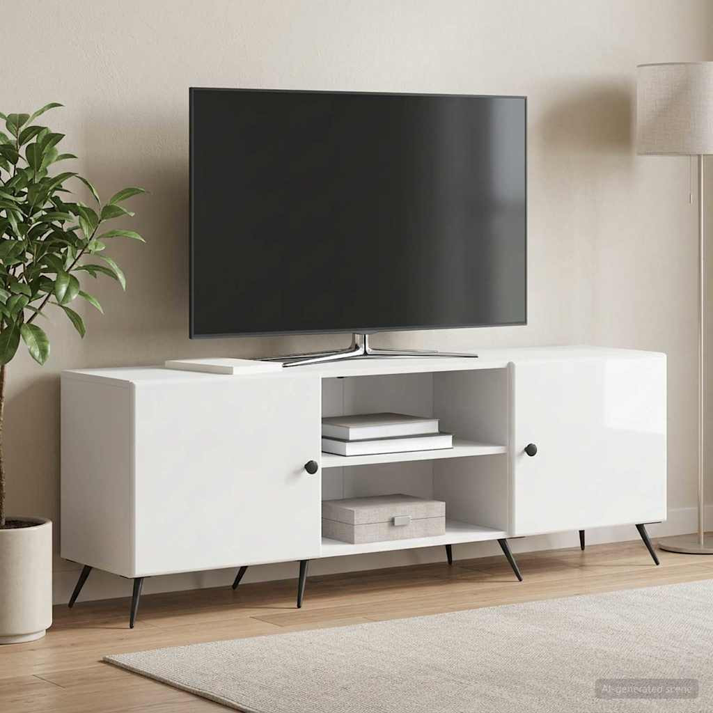 vidaXL TV-Schränk Hochglanz Weiß 150 x 31 x 50 cm Holzwerkstoff